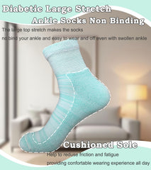 Aisesine wide-fit diabetic ankle socks designed for swollen ankles and comfort.