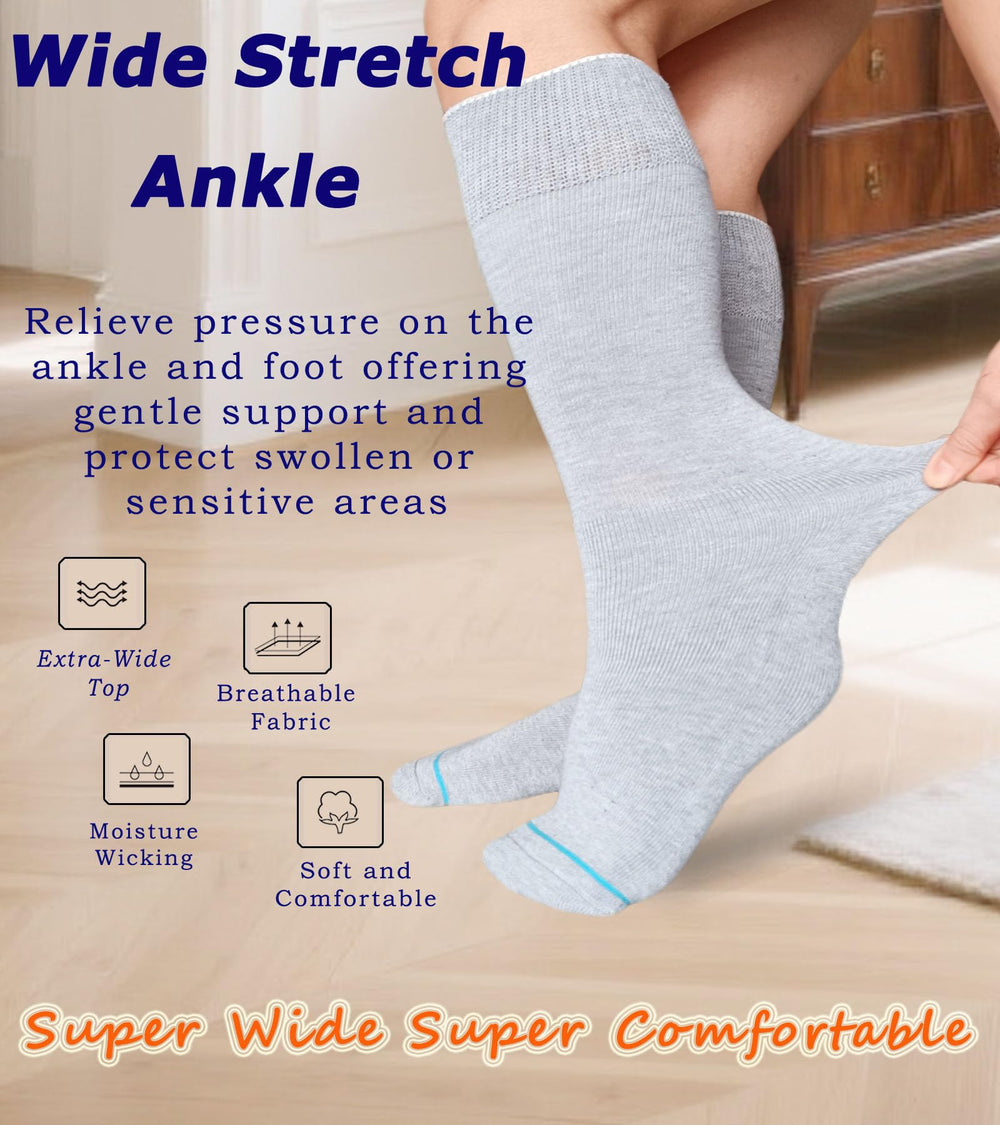 Aisesine breathable fabric diabetic socks keep feet cool all day.