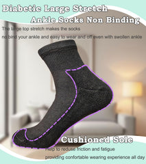 Aisesine mesh-top cushioned-foot diabetic socks for comfort during activity.