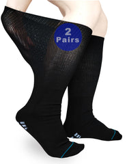 Aisesine diabetic socks with wide calf top for edema-friendly, non-binding fit.
