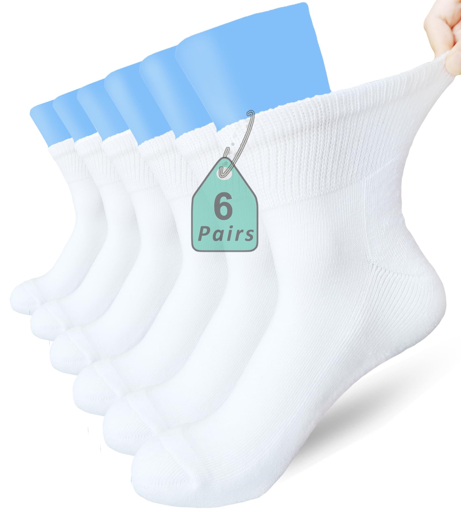 Aisesine men's diabetic wide ankle socks with wide ankle fit for swollen ankles comfort.