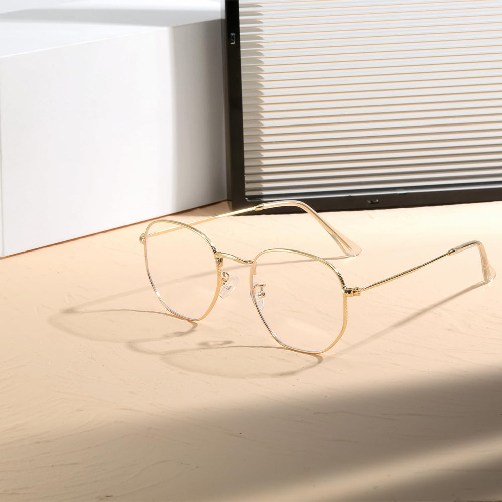 Aisswzber hexagonal blue light blocking glasses – extended wear test for long sessions