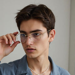 Aisswzber hexagonal blue light blocking glasses – adjustable nose pads for a comfy fit