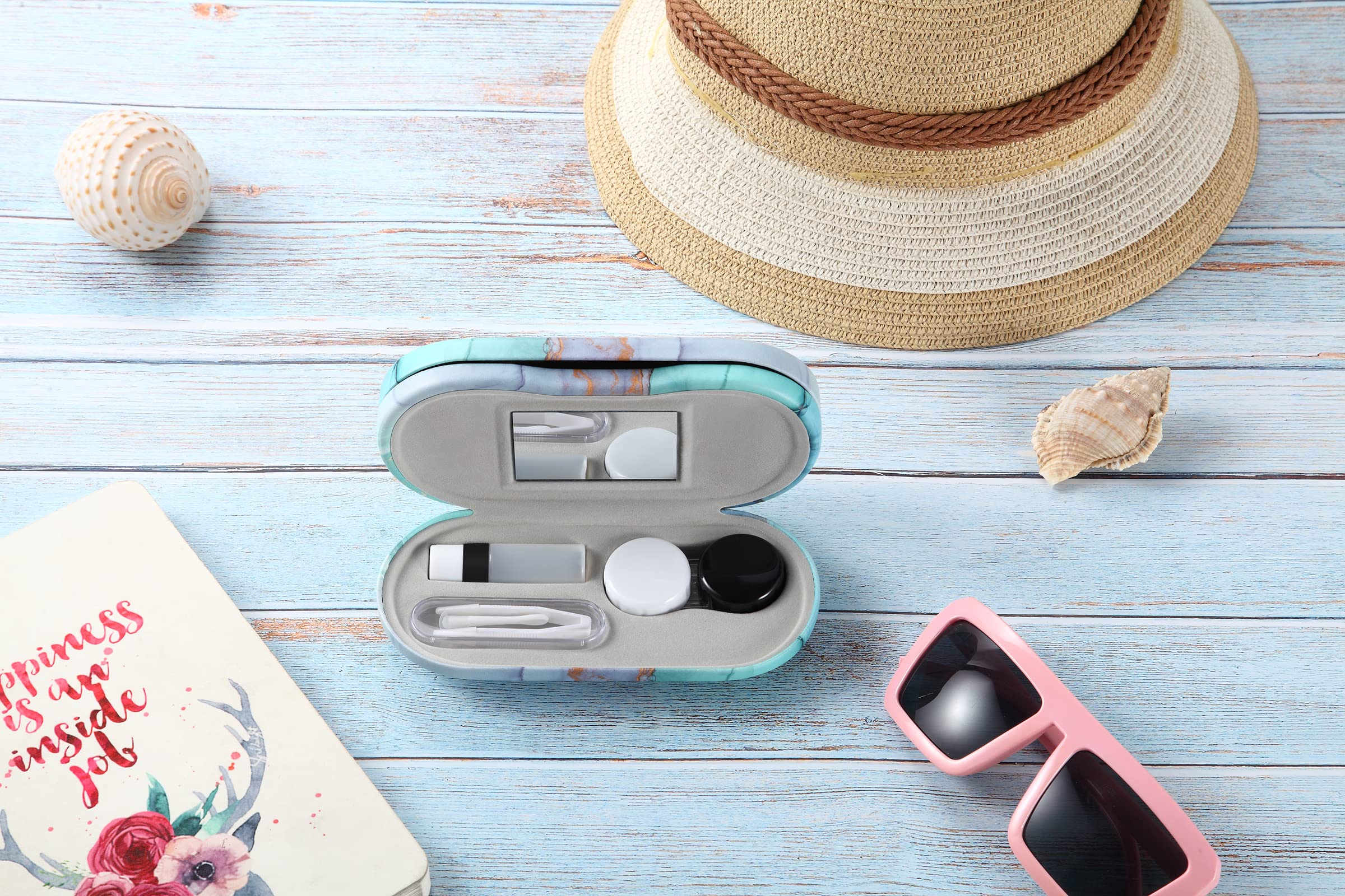 AITIME marbling durable leather outer protecting eyewear on the go.
