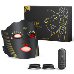 AIUO red light mask front view for at-home facial therapy