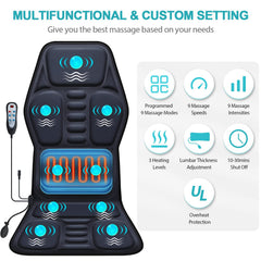 AIVEISI back massager with 9 motors for full back coverage