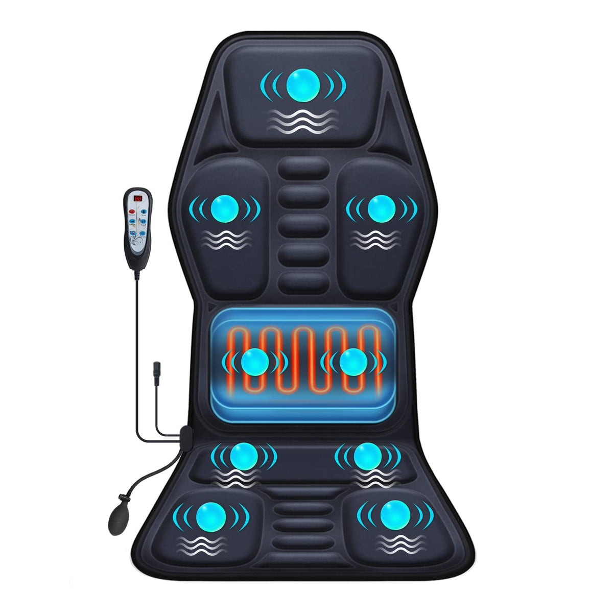 AIVEISI massage seat cushion with heat provides relaxing back relief on a chair