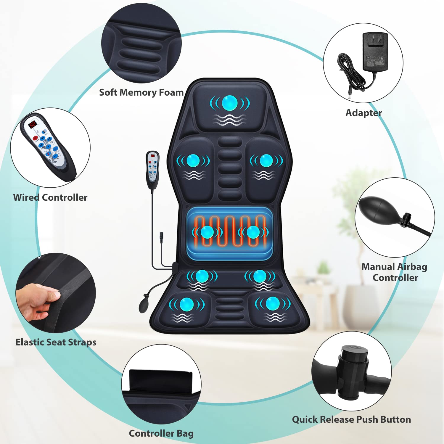 AIVEISI remote control offers 9 modes for customizable comfort