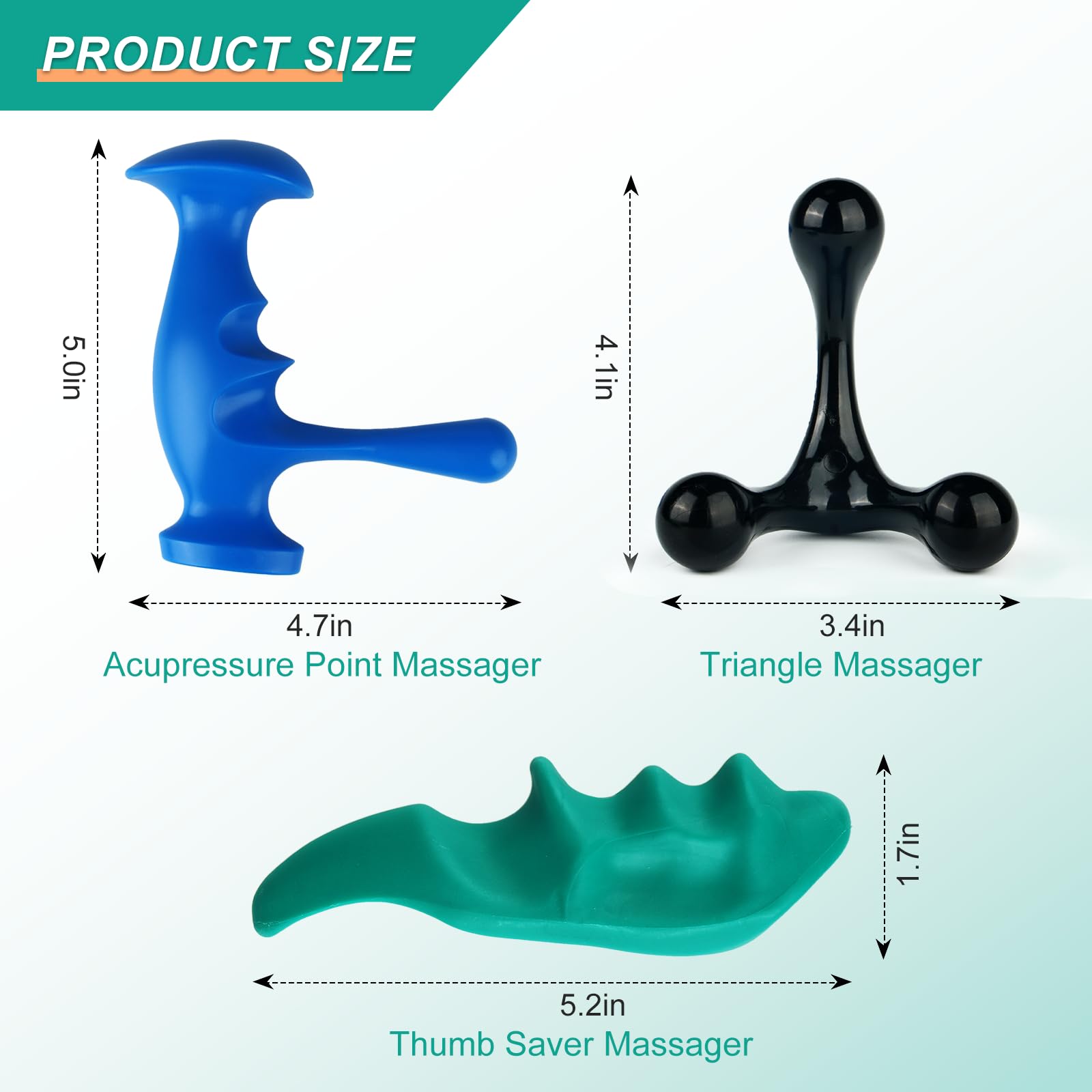Close-up of ergonomic knobs on the Aivwis massage tool for lasting use.