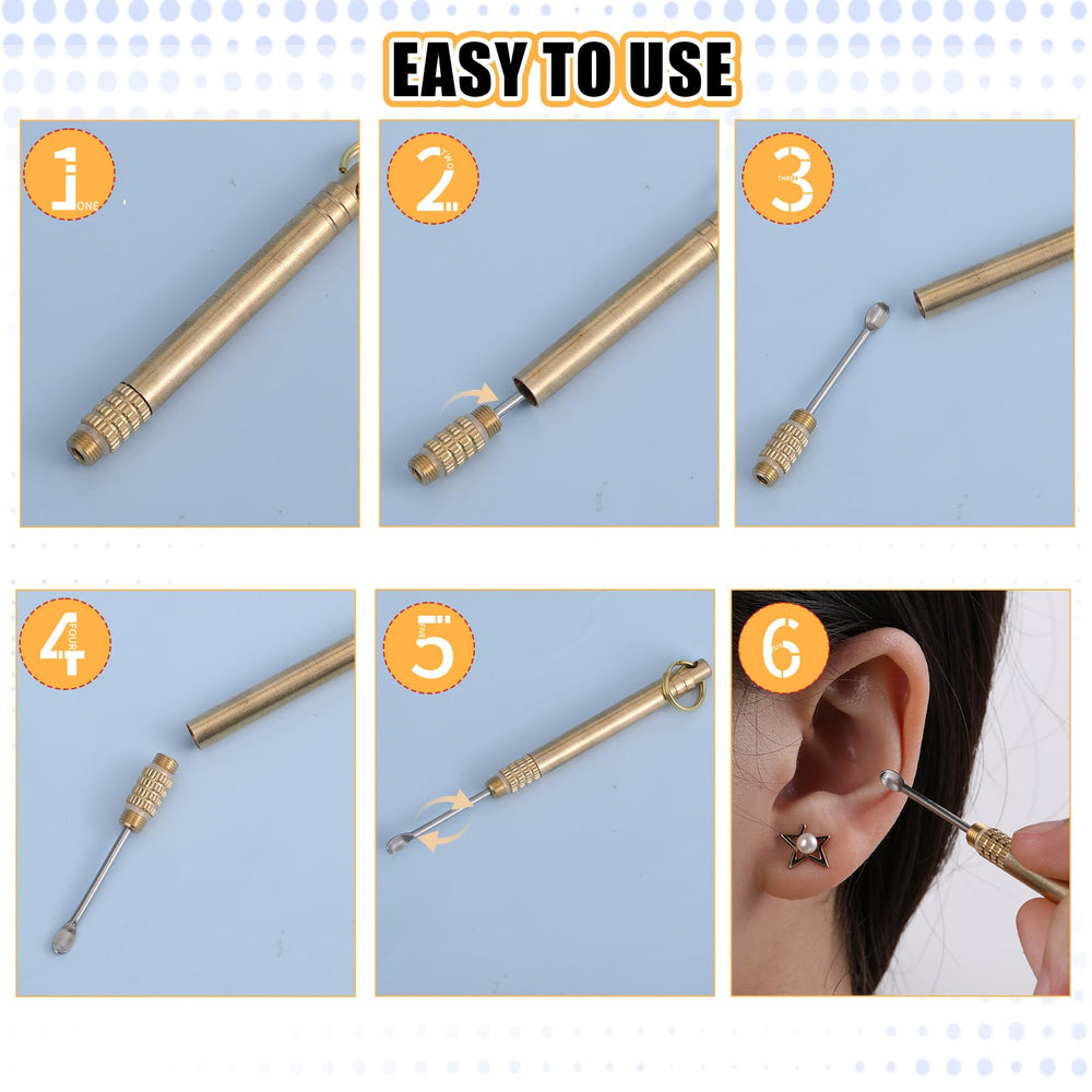 Aiyorse gold-color finish ear-clean tool ready for everyday use.