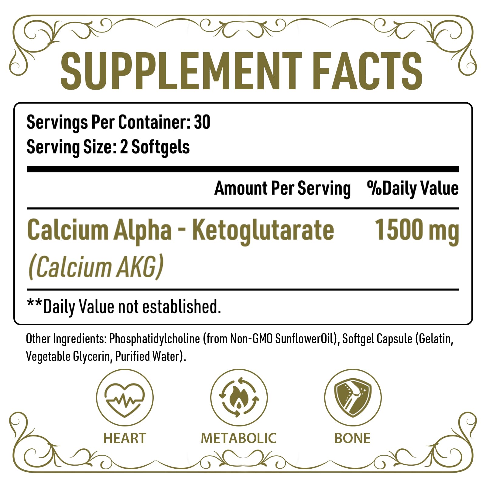 AJAXERRUE Calcium AKG capsules close-up for easy daily use.