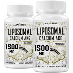 Ajaxerrue Liposomal CaAKG bottle showing premium packaging for daily wellness