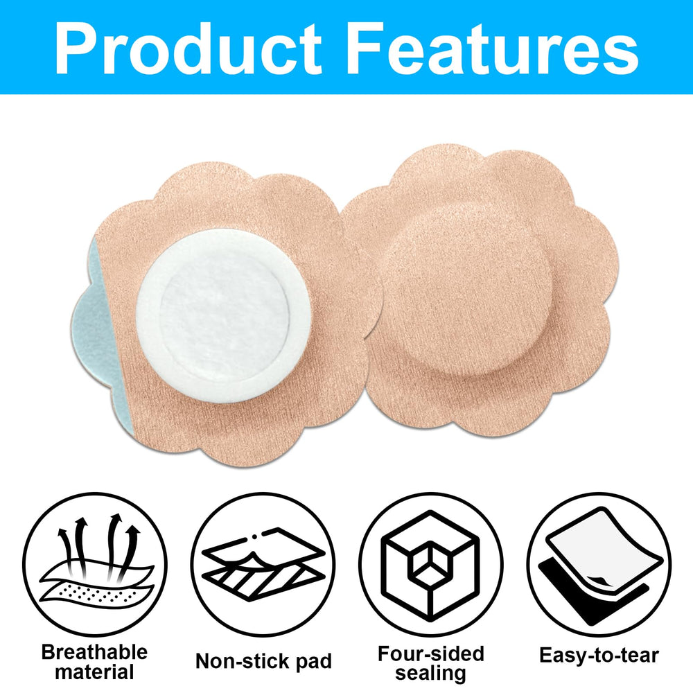Patch on belly button for discreet, comfortable wear during daily activities.