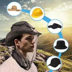 Ajedrmy head net hood protects gardening time from gnats and flies.