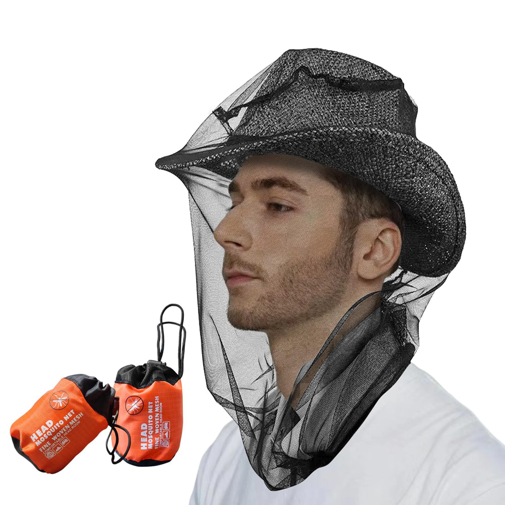 Ajedrmy mosquito head net hood protects you during hiking from insects.