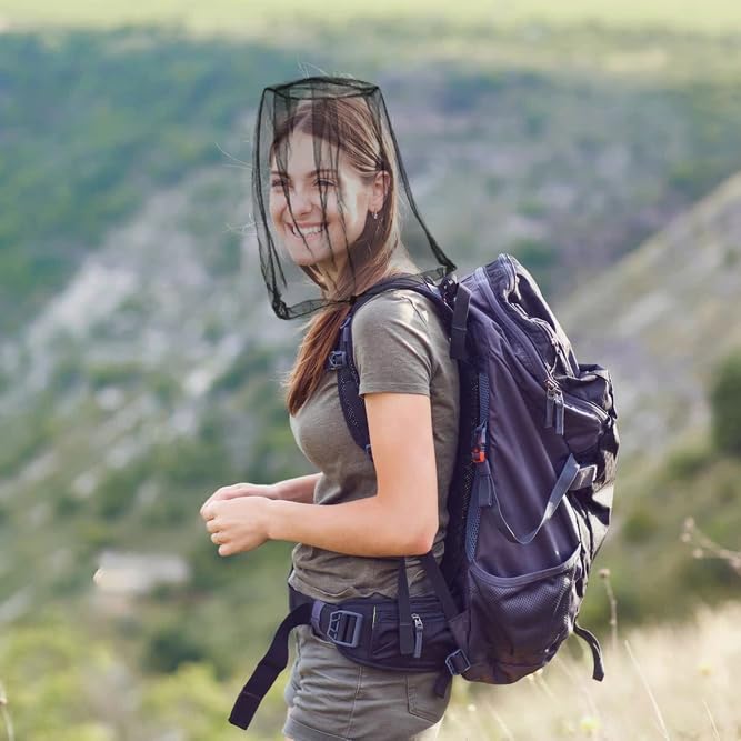 Ajedrmy mosquito head net hood provides breathable airflow while blocking bugs.
