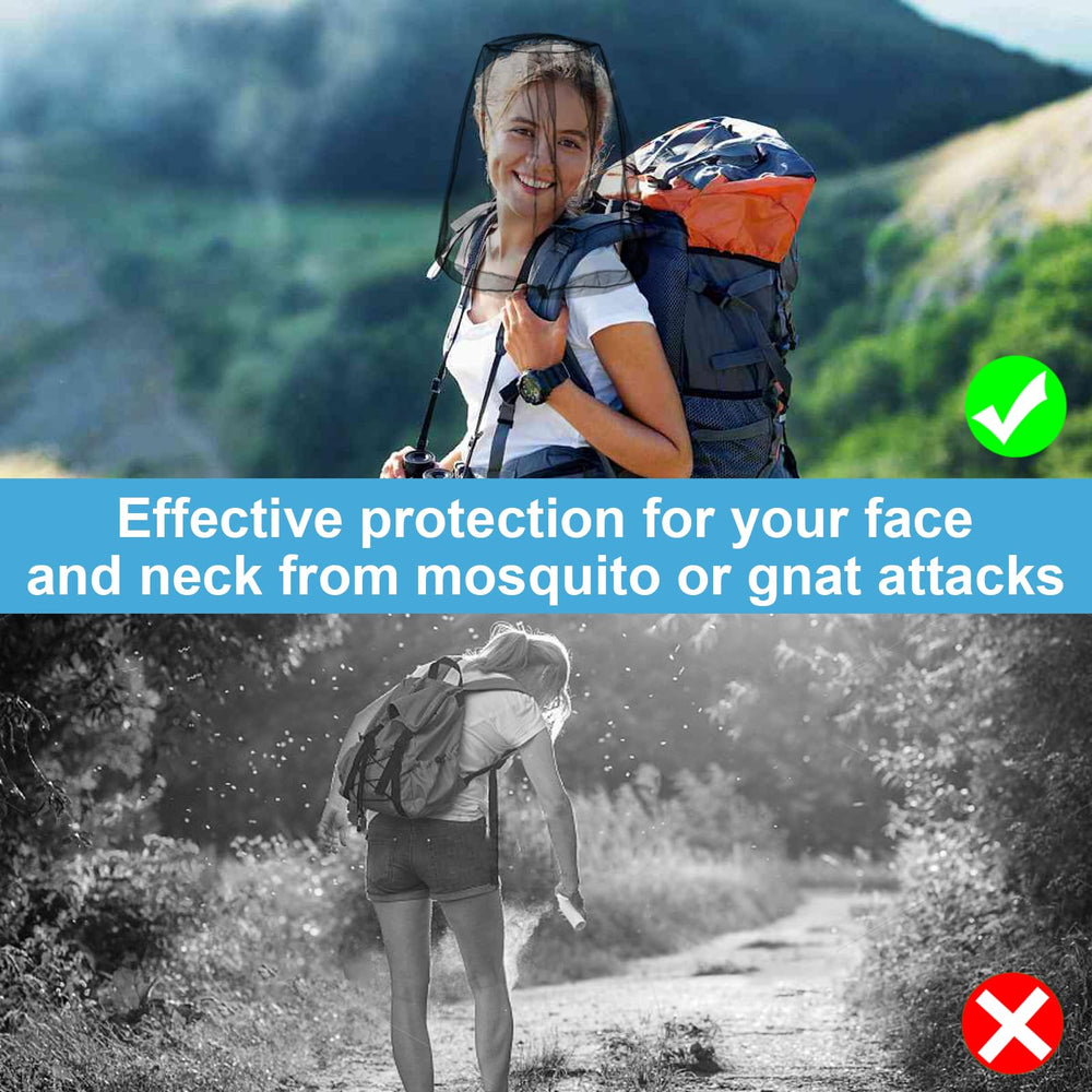 Ajedrmy 2-pack head nets are compact and easy to carry.
