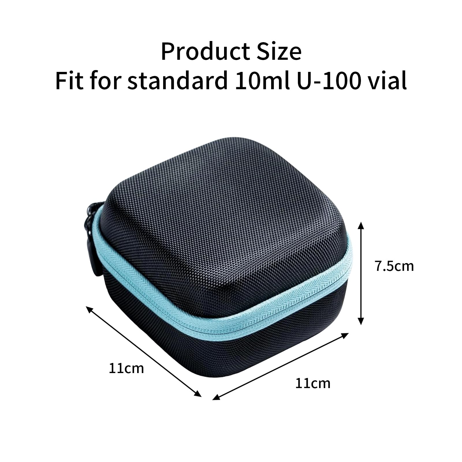 AJFHKJ 10ml U-100 vial fit area showing snug foam padding.