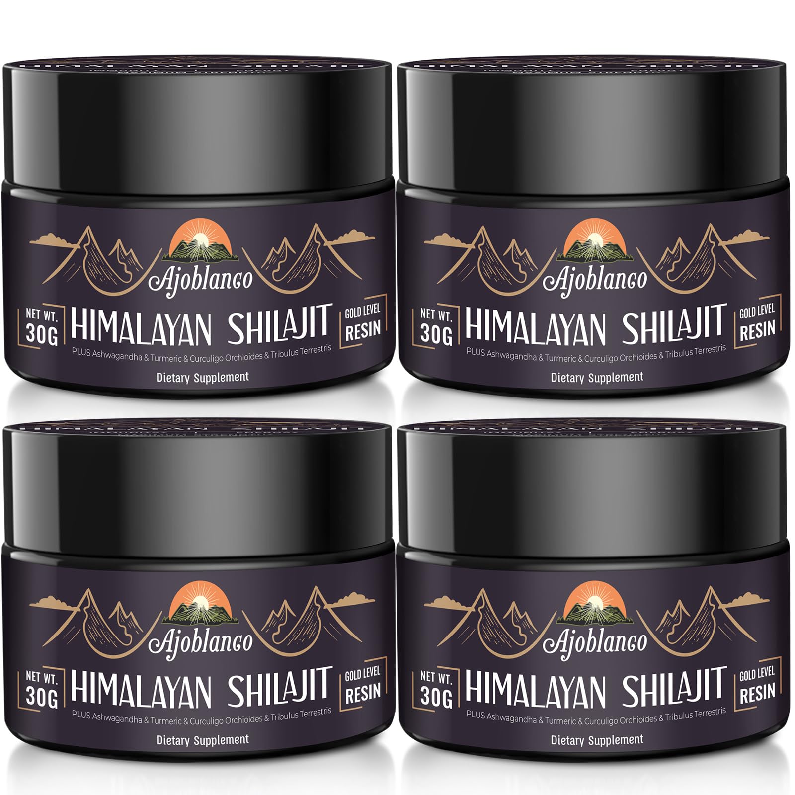 Ajoblanco Himalayan Shilajit Resin jar for daily vitality