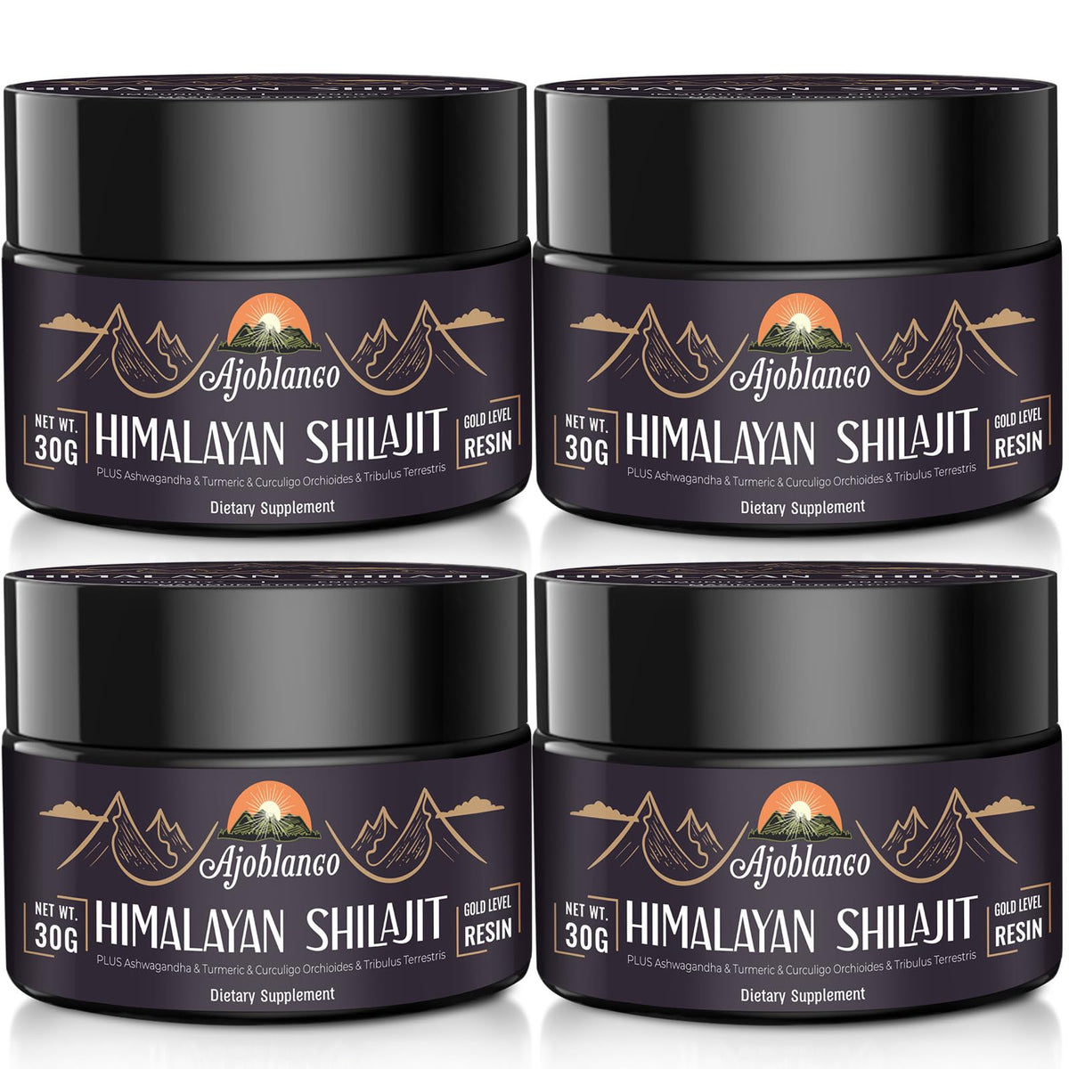 Ajoblanco Himalayan Shilajit Resin jar for daily vitality