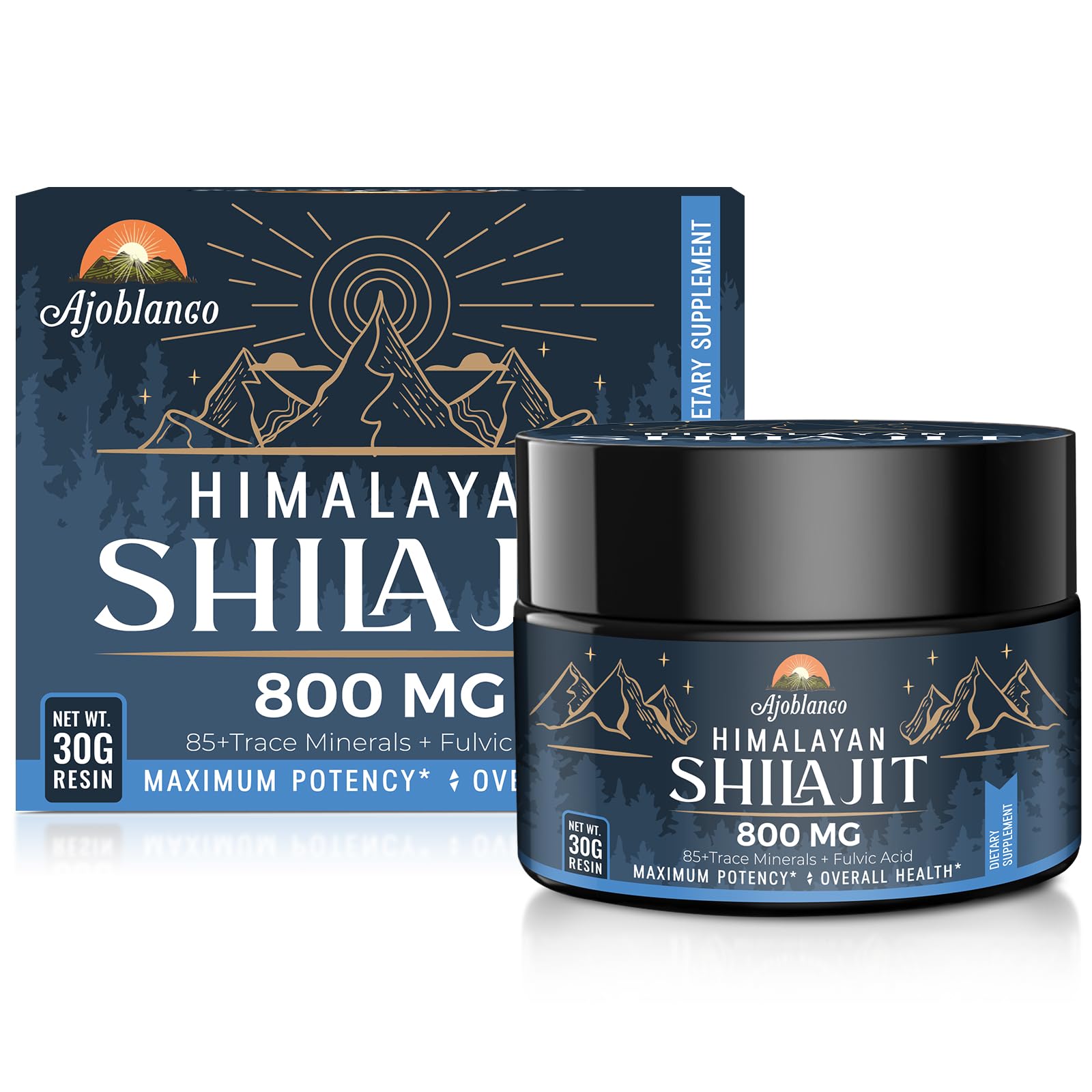 Ajoblanco Shilajit Resin with measuring sticks for precise dosing