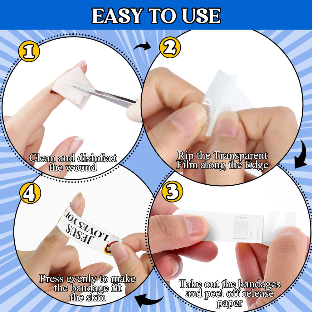 AKAIXI Jesus Bandages family-use design supports kids first-aid moments.