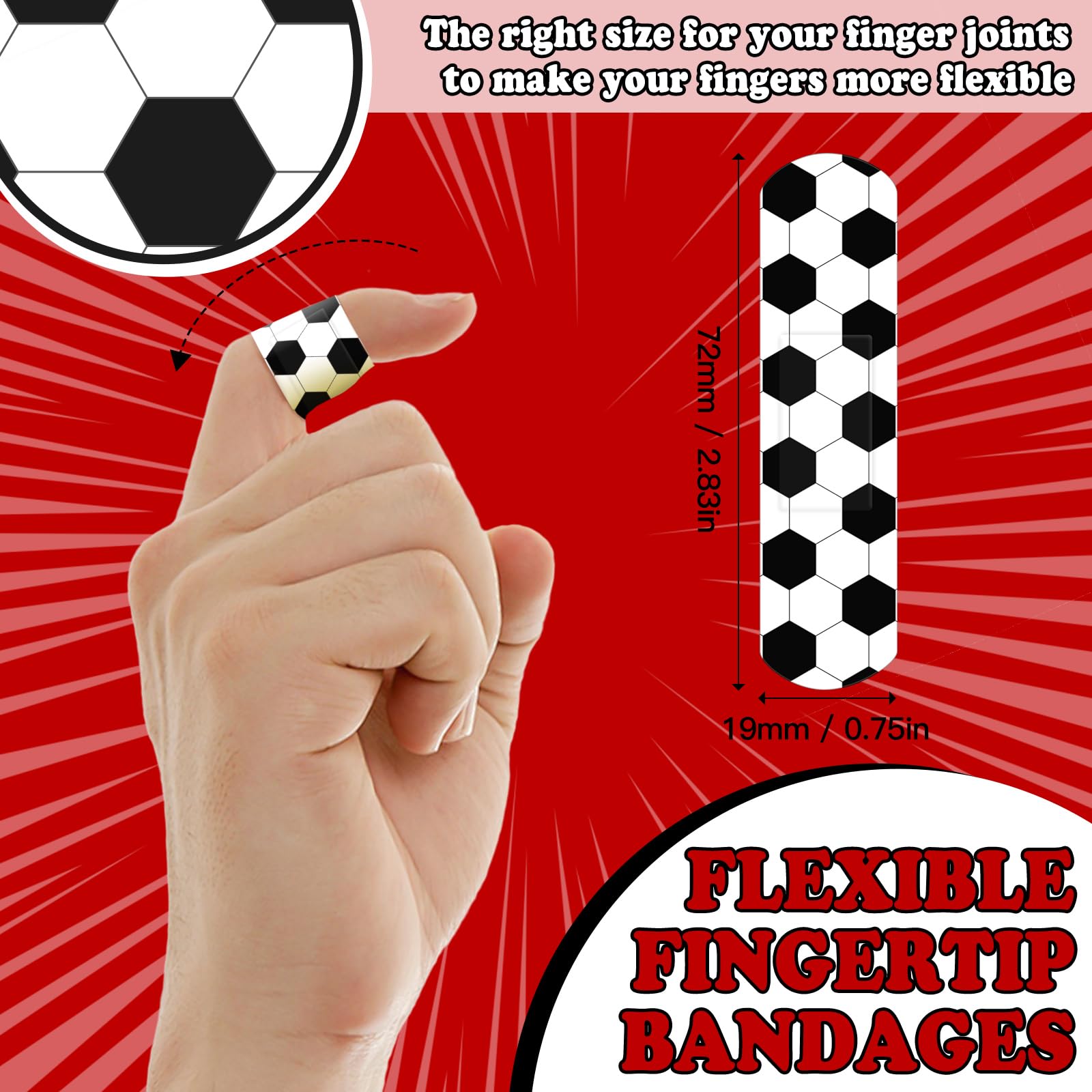 AKAIXI vendajes futbol – dorso del empaque con diseño decorativo