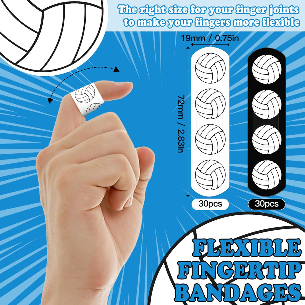 AKAIXI volleyball bandages pattern visible on strip, family-friendly design supports kids.