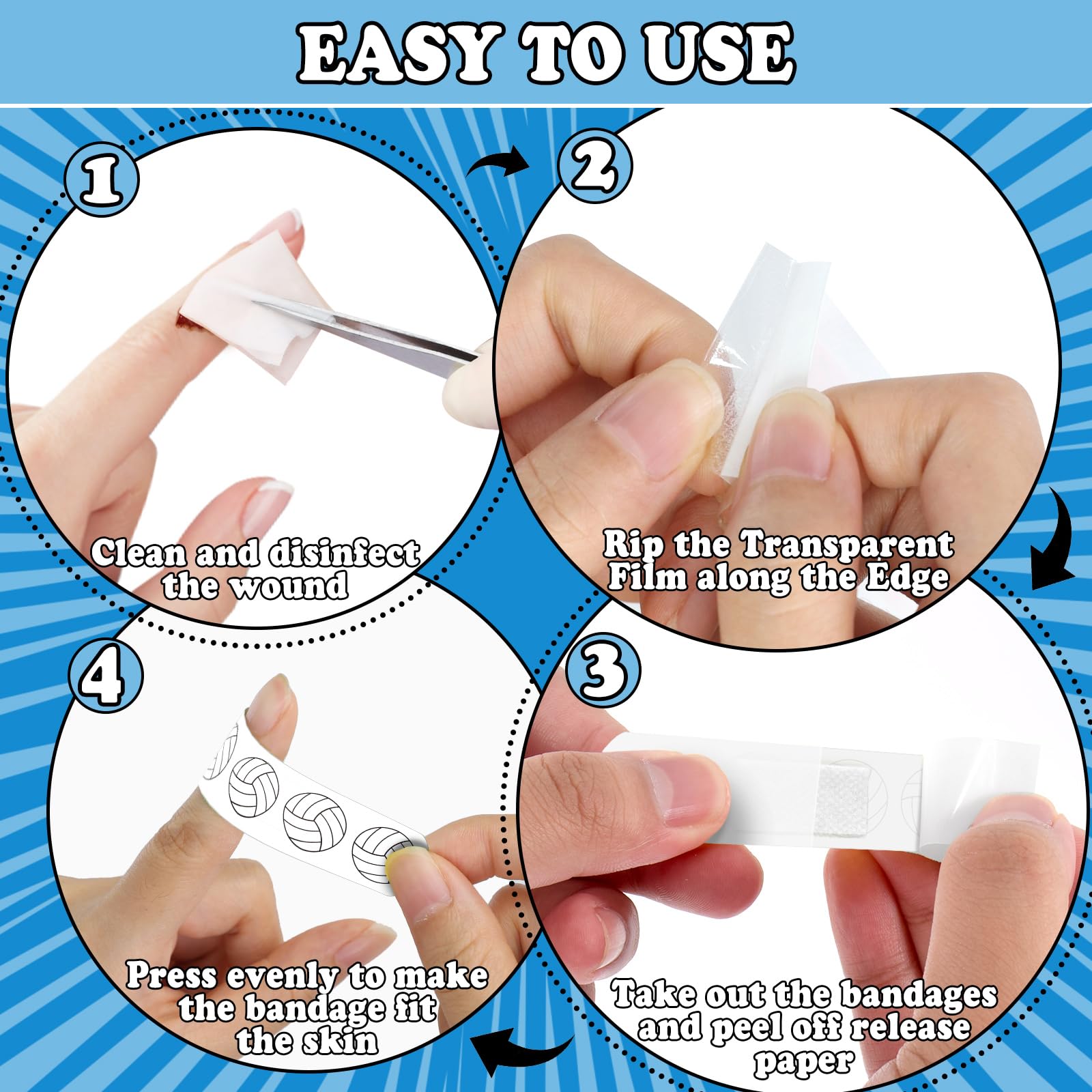 AKAIXI volleyball bandages waterproof material keeps wounds clean during activity.