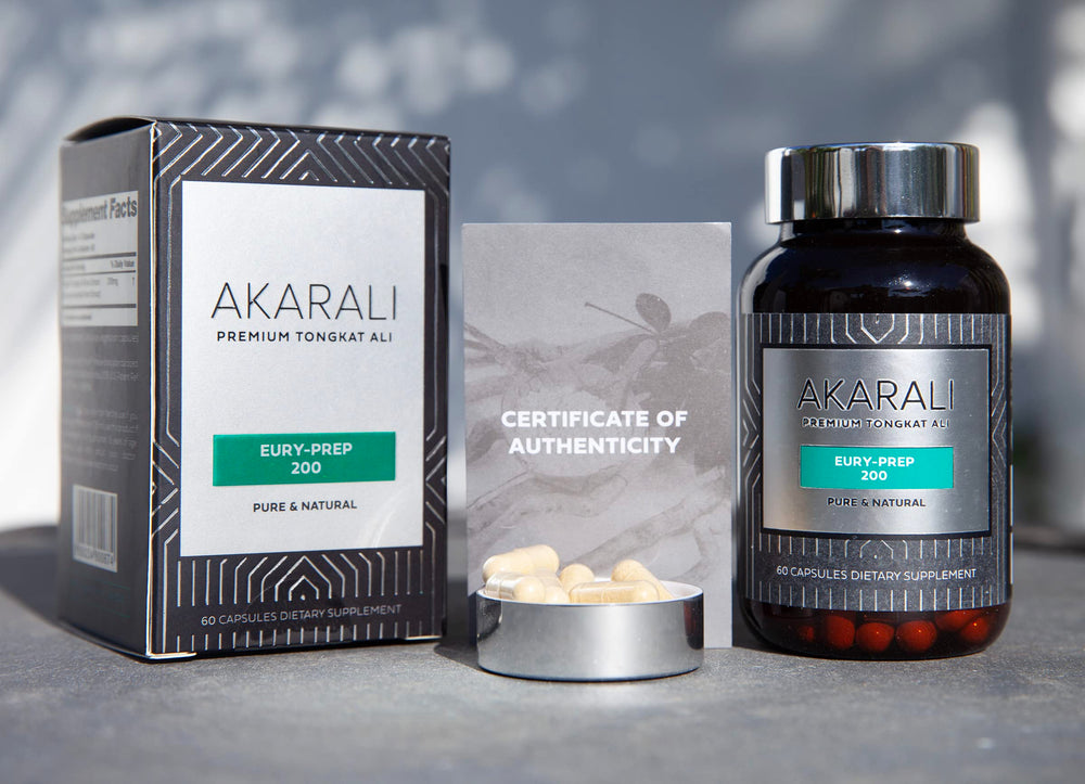 AKARALI vegan non-GMO capsules and clear label
