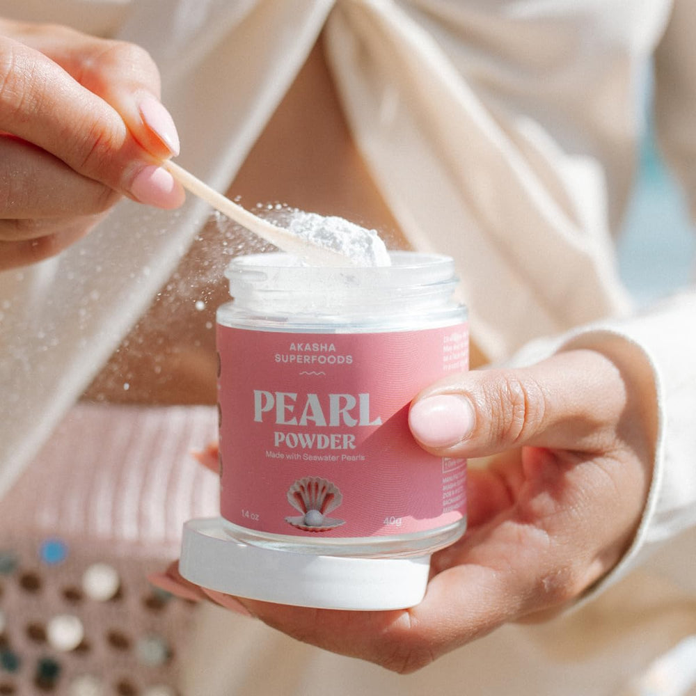 Close-up of fine Pearl Powder texture blending smoothly into liquids