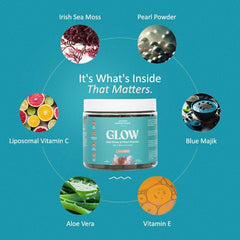 Akasha Superfoods Sea Moss Glow Gummies strawberry-lemonade flavor for tasty daily wellness.