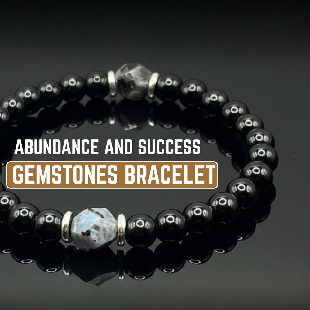 AKDNZ Obsidian Black Tourmaline Bracelet on hand demonstrates everyday elegance