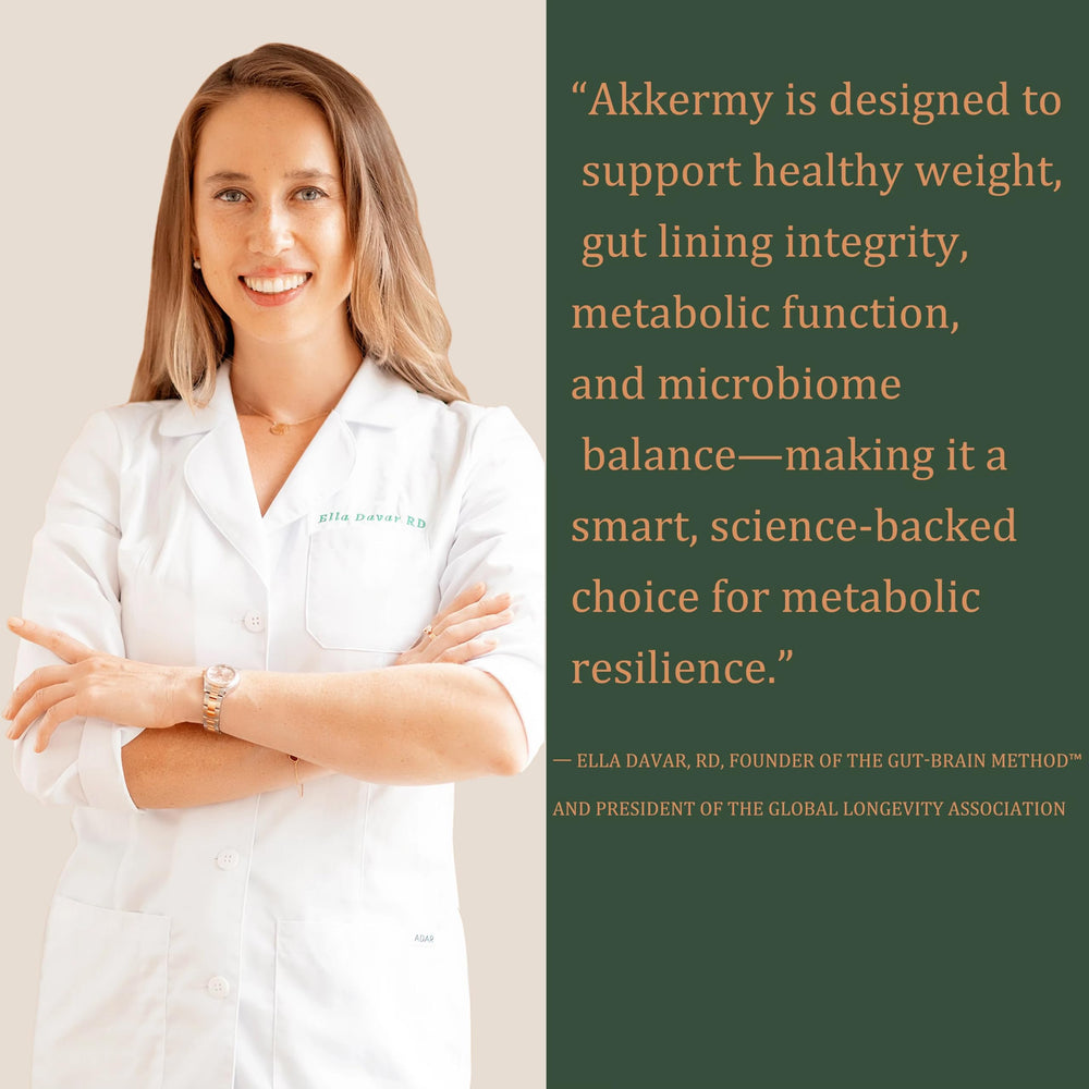 Akkermy capsules close-up highlighting 100 million cells per capsule for consistent support