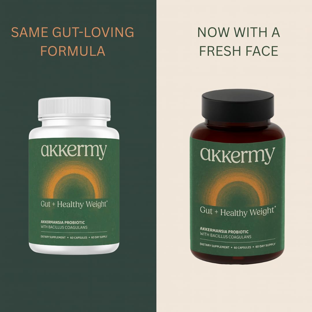Akkermy bottle label with immunity-support vitamins and clean ingredients