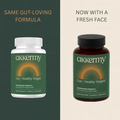 Akkermy bottle label with immunity-support vitamins and clean ingredients