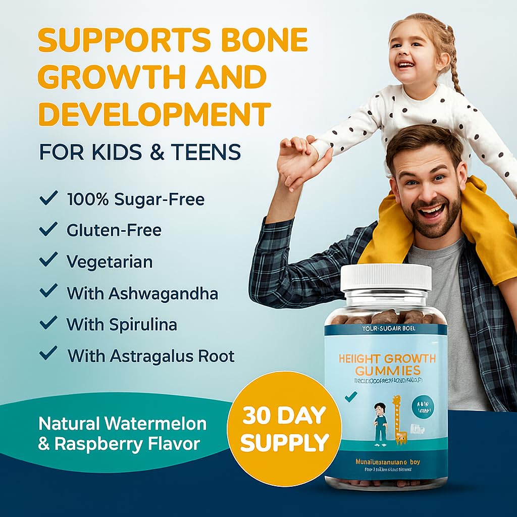 Akros Growth Gummies Calcium-D3-K2; supports calcium absorption and bone health.