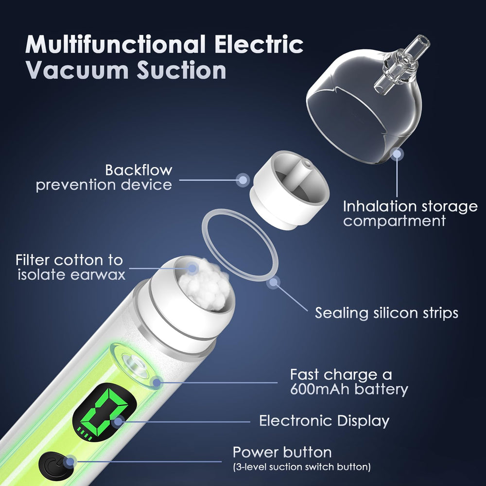 Akvsops 360-degree silicone ear spoon with this kit provides gentle, effective cleaning.