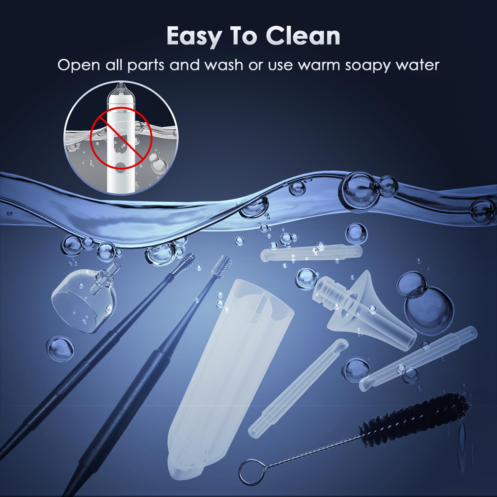 Akvsops hygienic, water-free design reduces mess and potential contamination.