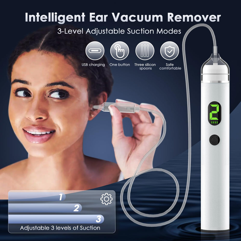 Akvsops low-noise ear wax remover operates quietly for comfortable sessions.