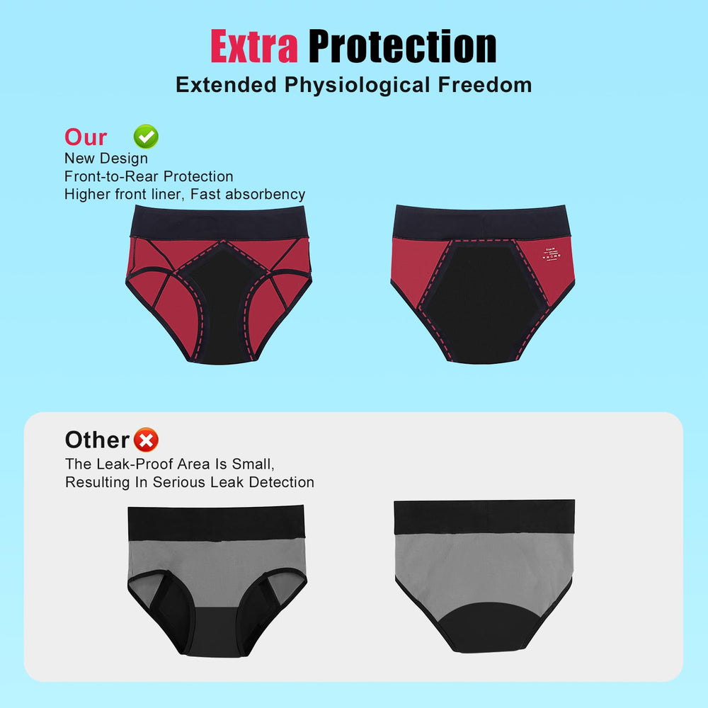 Akvsops washable leak-proof underwear close-up with multi-layer guard