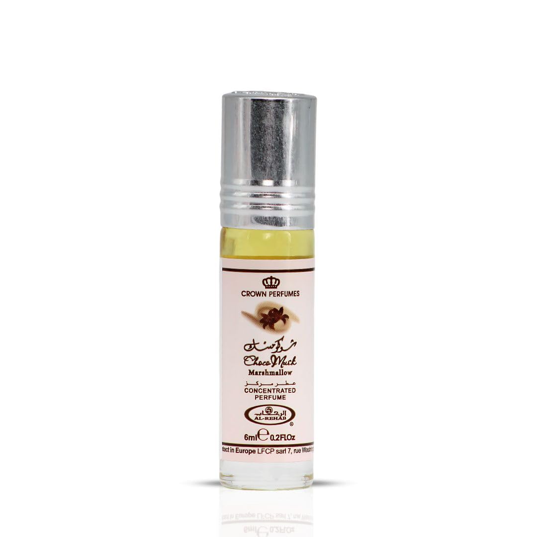 Al-Rehab Choco Musk Marshmallow heart amber adds warm depth for daily wear.