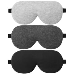 ALASKA BEAR 3-Pack Eye Masks with contoured inserts for comfortable sleep.