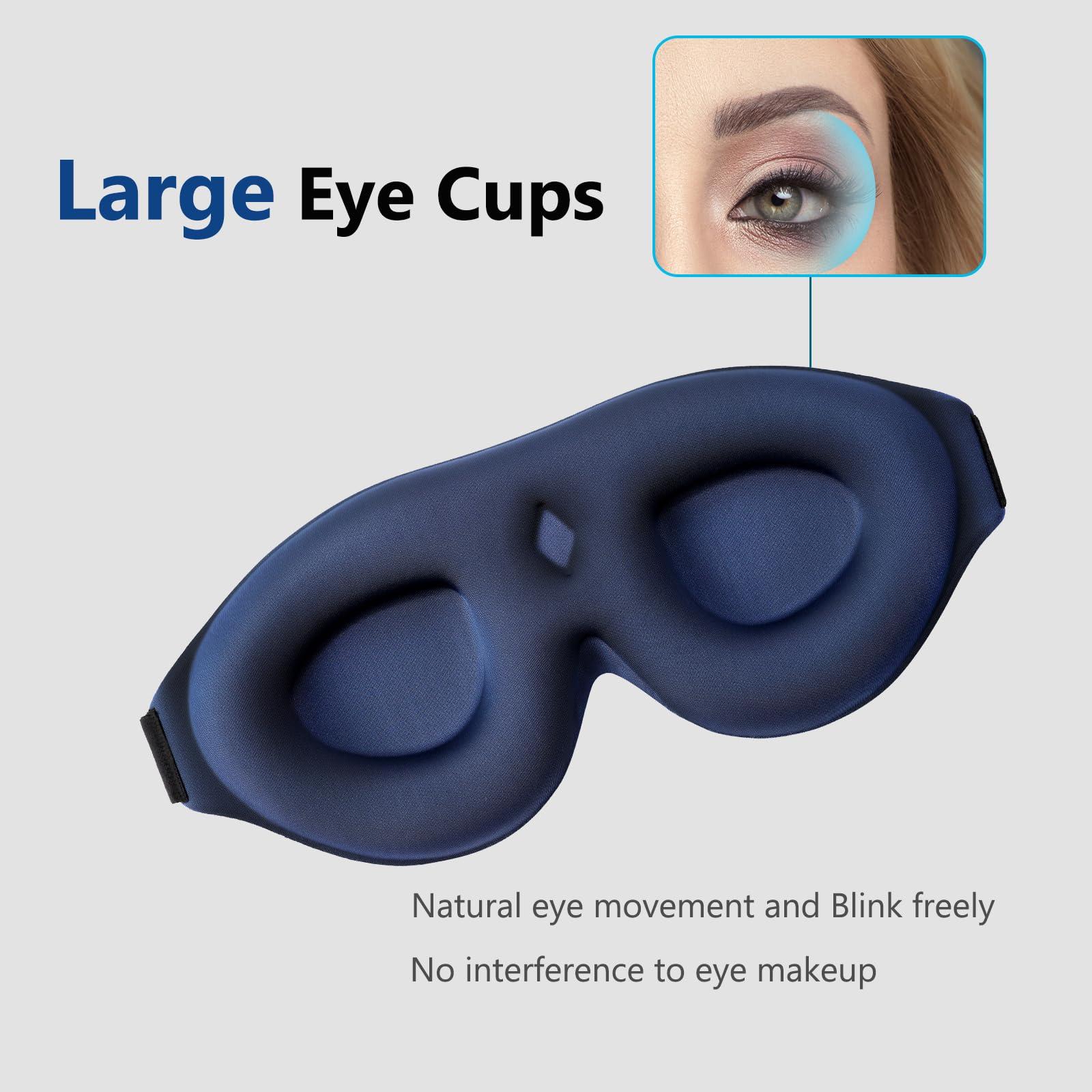 ALASKA BEAR cupped eye space reduces disturbance from rapid eye movement.