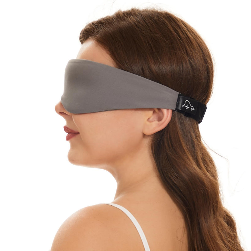 ALASKA BEAR Sleep Mask adjustable headband ensures secure, comfortable fit.