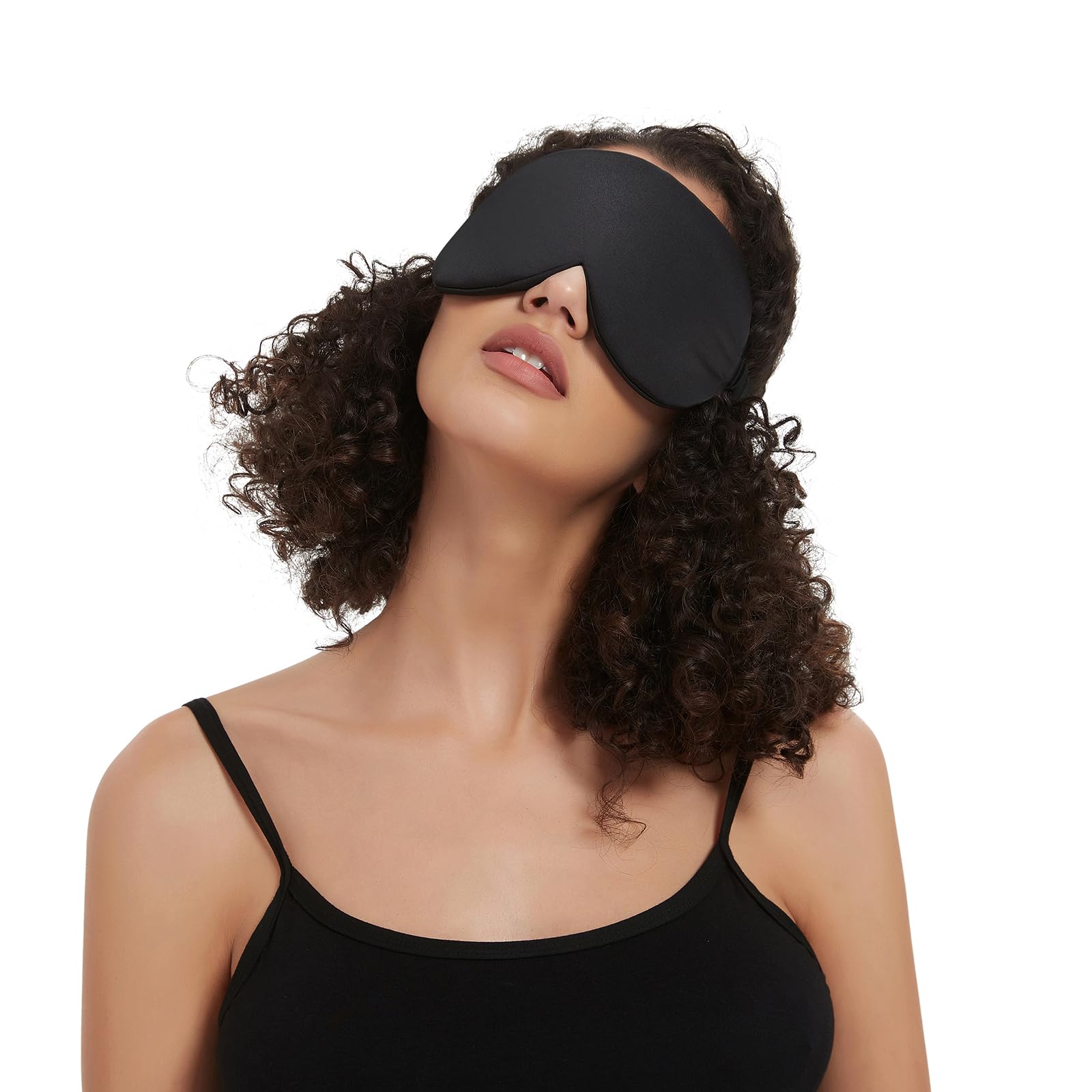 ALASKA BEAR sleep mask highlighting hair care and comfort benefits.