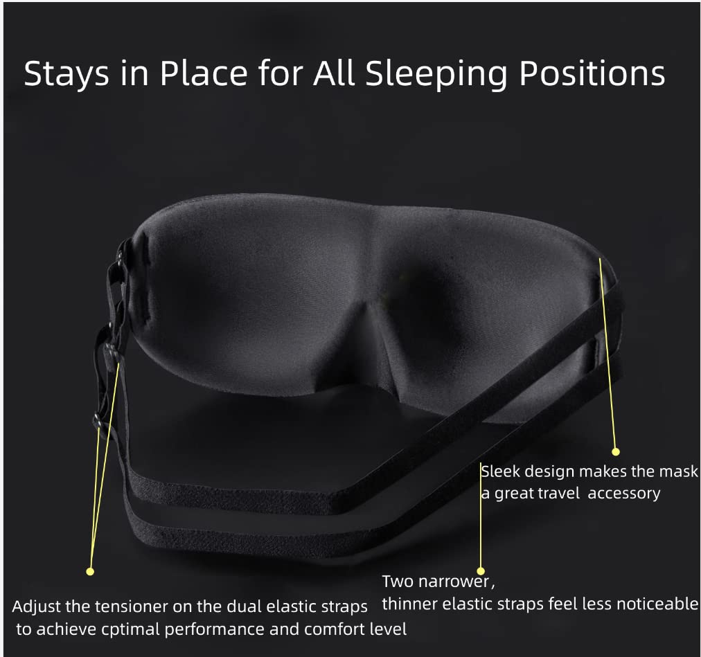 ALASKA BEAR sleep mask light-blocking design enhances darkness for restful nights.