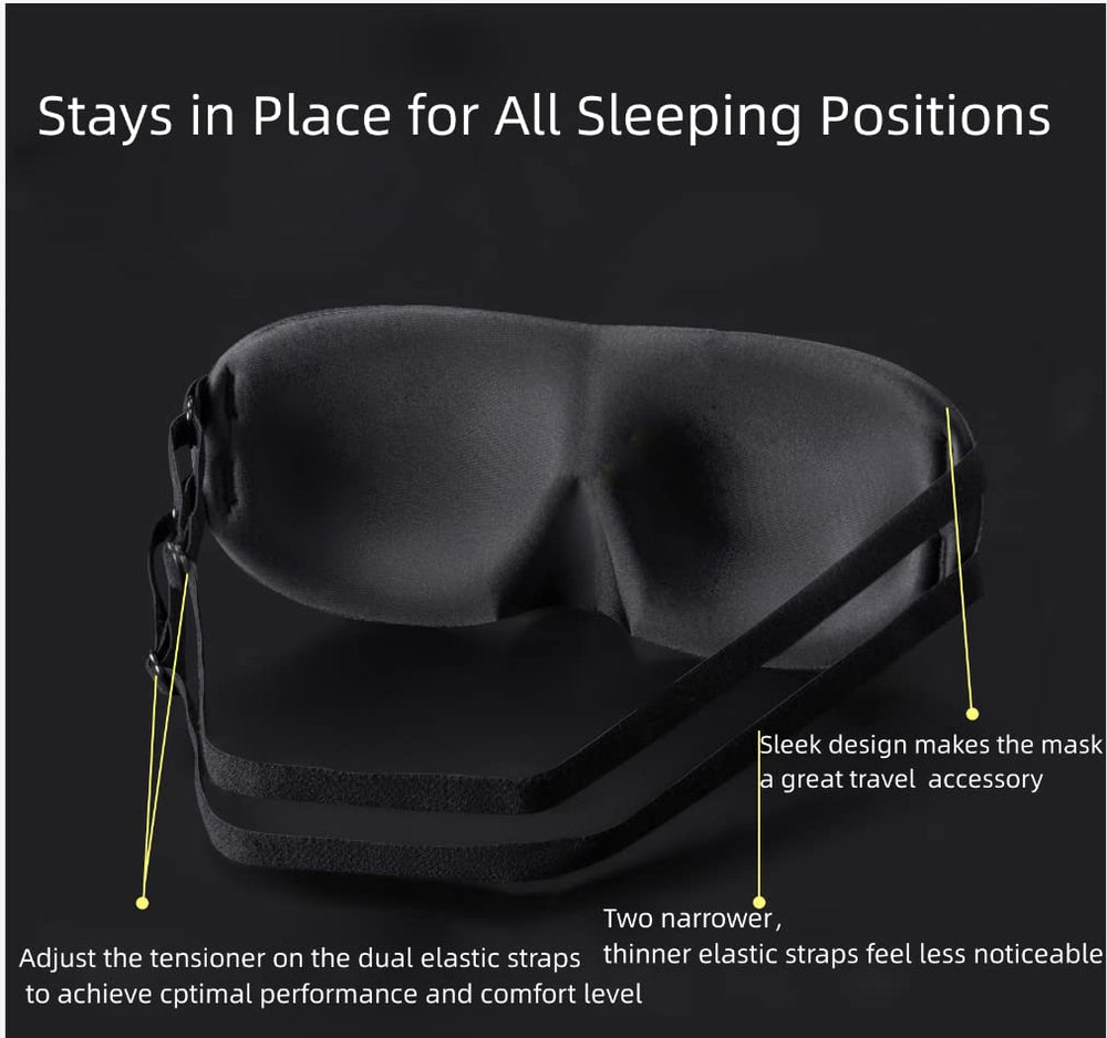 ALASKA BEAR sleep mask light-blocking design enhances darkness for restful nights.