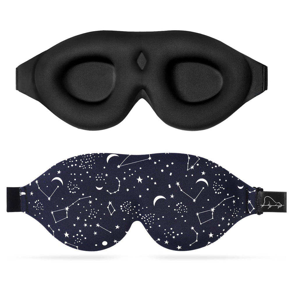 ALASKA BEAR sleep mask with molded eye cups for comfortable, eyelash-friendly relaxation.