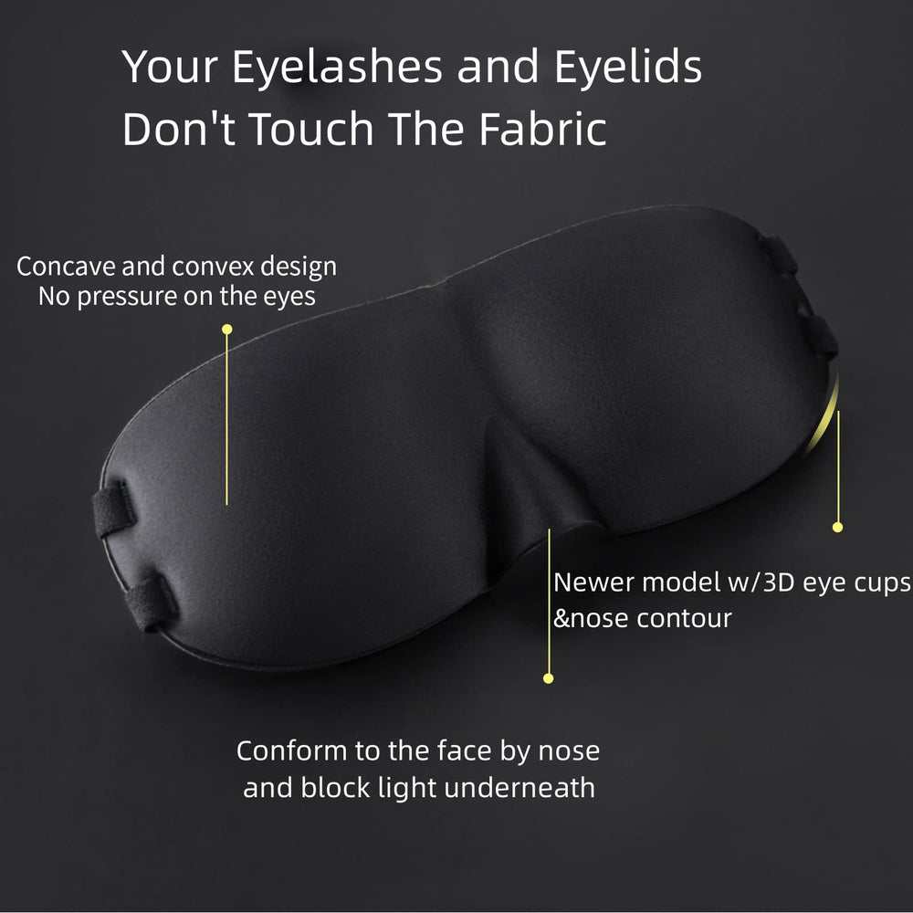 ALASKA BEAR sleep mask with nose contour blocks light from below.